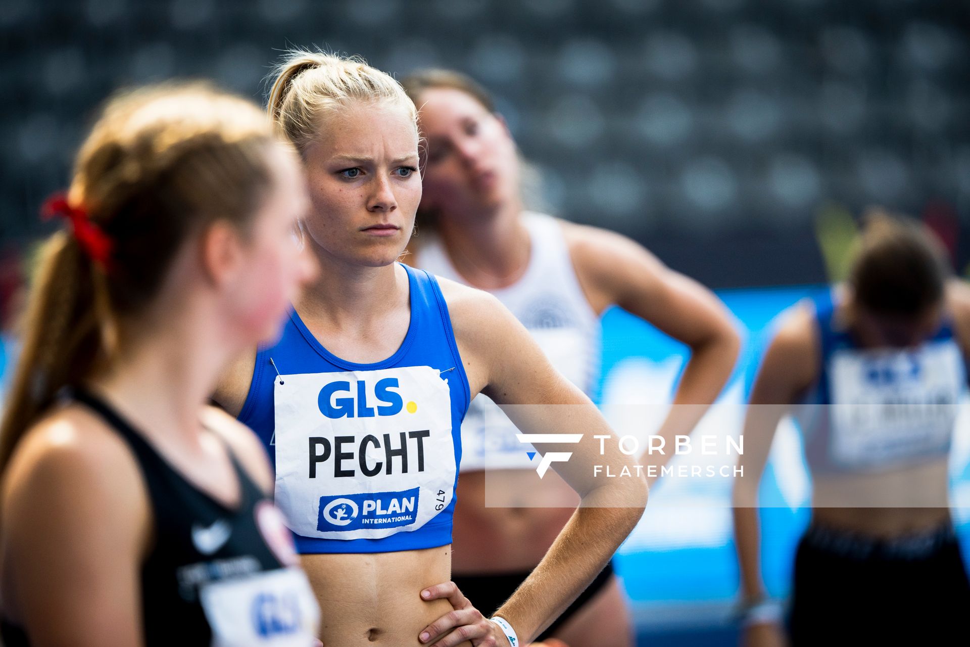 Luise Pecht (TSV SCHOTT Mainz) waehrend der deutschen Leichtathletik-Meisterschaften im Olympiastadion am 26.06.2022 in Berlin